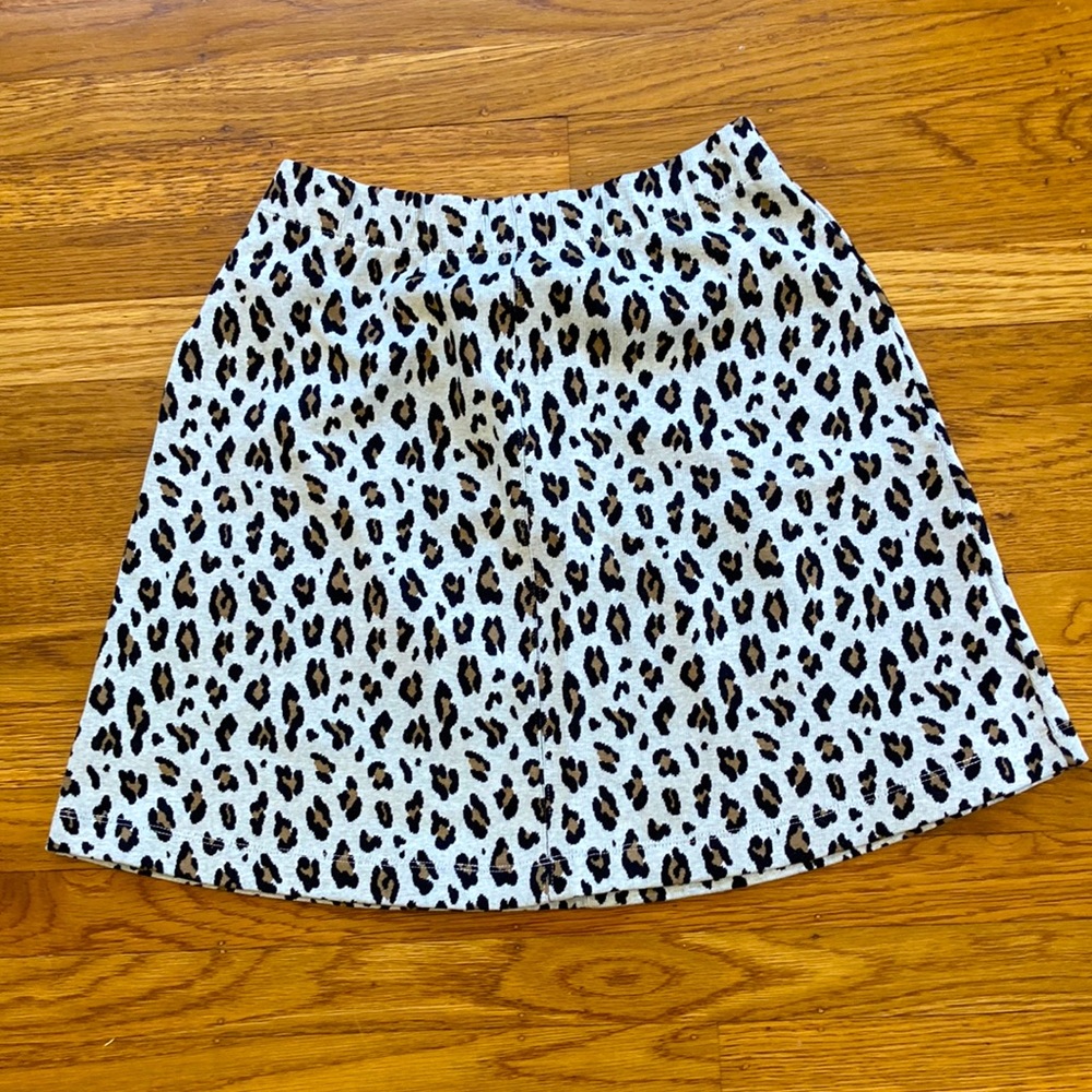 Ann Taylor Loft cheetah woven miniskirt
